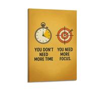 Time Management Wall Art, poster motivazionale per la messa a fuoco, stampa minimalista, poster decorativo su tela per ufficio, poster decorativo da parete su tela e stampa artistica moderna per la