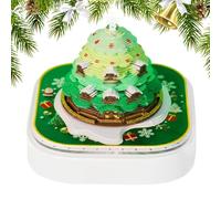 Time Piece Calendar 2026 | 3D Christmas Tree | Light Up Decorative Desktop Planner for Teachers Students Christmass Home Work Bookshelf Bedroom Living Room Nightstand