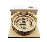Time Piece Calendar 2026, Roman Colosseum Calendar, 3D Paper Carving Art Memo Pad with DIY Tear Away Page for Office Desk Decor Home Decoration Holiday (Colosseum-L)