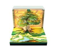 Time Piece Calendar 2026, Sculpture Tree House River Design, Tear-Away Notepad per casa, ufficio, allenamento, scuola, comute, vacanze e veleno da teacher, 3,35 x 3,35 x 2,64 pollici