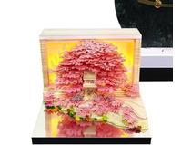 Time Piece Calendar, 3D Sculpture Art Calendar 2026, Tear-Away Notepad with Carved Flower Tree House Design, Creative Desk Decor for Home, School, Holiday, Teacher Gift, Workout Space