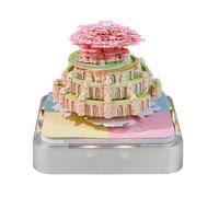 Time Piece Calendario 2026, 3D Sticky Notes 2026, Castello nel Cielo con Calendario settimanale 3D Carta LED Me Lights & Carving