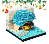 Time Piece Calendario 2026 - Calendario scultura | Blocco note artistico a strappo con design chiaro di casa sull'albero dei fiori, per insegnanti, scuola, casa, vacanze llenamento