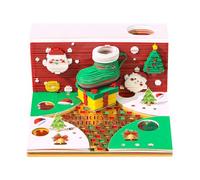 Time Piece, Calendario da scrivania 2026, con note autoadesive 3D con luce, carta da strappare, per appunti fai da te, per ufficio, casa, regali ornamentali (calze di Natale)