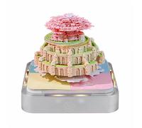 Time Piece, Calendario da scrivania 2026, con note autoadesive 3D con luce, carta da strappare, per appunti fai da te, per ufficio, casa, regali ornamentali (castello nel cielo)