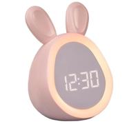 Time Rabbit Alarm Clock Charging LED Night Light Digital Clock with Light Student Mini Program Electronic Clock(B)