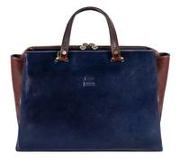 Time Resistance Borsa a Mano Donna Realizzata da Esperti Artigiani - Borsa Vera Pelle Blu Donna Made in Italy - Comoda Borsa da Donna con Tante Tasche, Adatta a Qualsiasi Occasione (Blu)