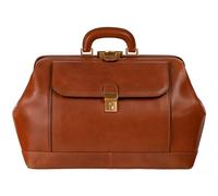 Time Resistance Borsa Da Medico In Pelle - Borsa A Mano - Da Medico Gladstone (Marrone Cognac)