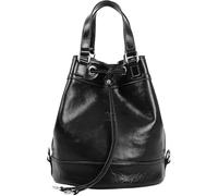 Time Resistance Borsa in Pelle per Donna - Borsa a Secchiello in Pelle Pieno Fiore Fatta a Mano - Borsa Tote in Pelle Italiana - Borsa per il Lavoro e l'Uso Quotidiano (Nero)