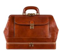 Time Resistance Borsa Medico in Pelle - Cartella da Dottore - Portadocumenti Sottobraccio - Borsa Vintage in cuoio stile medico