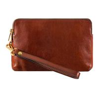 Time Resistance Pochette da Uomo in Pelle - Marrone Cognac Borsa Organizer da Uomo - Borsa da Polso - Cartella Fatta a Mano in Italia - Confezione Regalo Inclusa