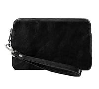 Time Resistance Pochette da Uomo in Pelle - Nero Borsa Organizer da Uomo - Borsa da Polso - Cartella Fatta a Mano in Italia - Confezione Regalo Inclusa