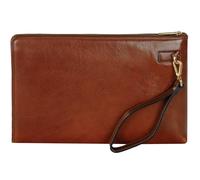 Time Resistance Pochette Uomo Fatta a Mano in Italia da Esperti Artigiani - Pratica Pochette Uomo da Polso con Cinturino Rimovibile - Borsello a Mano Uomo (Cognac)