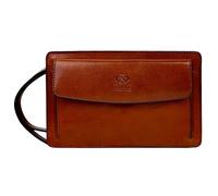 Time Resistance Pochette Uomo Fatta a Mano in Italia da Esperti Artigiani - Pratica Pochette Uomo da Polso con Cinturino Rimovibile - Borsello a Mano con Tasca per Smartphone (Cognac)
