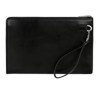 Time Resistance Pochette Uomo Fatta a Mano in Italia da Esperti Artigiani - Pratica Pochette Uomo da Polso con Cinturino Rimovibile - Borsello a Mano (Nero)