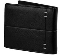 Time Resistance Portafoglio in Pelle Design Minimalista Fatto a Mano in Italia - Portafoglio Con Scomparti per Carte di Credito e Contanti (Nero)