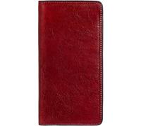 Time Resistance Portafoglio In Pelle - Per Abiti In Pelle Pieno Fiore - Portafoglio Alto Per Carte Con Taschino Sul Petto - Portafoglio Sottile Lussuoso Made In Italy (Rosso)