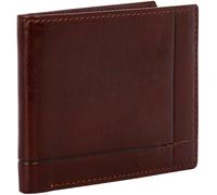 Time Resistance Portafoglio in Pelle Portafoglio Minimalista Artigianale Italiano per Carte e Contanti - Portafoglio Sottile in Pelle Pieno Fiore (Marrone)