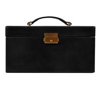 Time Resistance Portagioie Donna Pelle per Orologi, Orecchini, Collane e Anelli - Portagioie Vera Pelle con Specchio, Lucchetto e 2 Cassetti - Elegante Porta Gioielli Donna da Camera