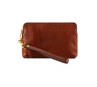Time Resistance Pochette da Uomo in Pelle - Marrone Cognac Borsa Organizer da Uomo - Borsa da Polso - Cartella Fatta a Mano in Italia - Confezione Regalo Inclusa