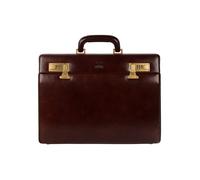 Time Resistance Valigetta in Pelle - Cartella in Pelle Italiana Pieno Fiore - Borsa per Laptop fino a 15" - Valigetta Rigida con Serratura