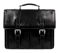 Time Resistance Ventiquattrore Uomo Fatta a Mano in Italia da Esperti Artigiani - Valigetta per Computer da 15 Pollici da Portare a Mano o a Tracolla - Borsa da Viaggio con Fibbie