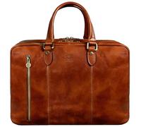 Time Resistance Ventiquattrore Uomo Fatta a Mano in Italia da Esperti Artigiani - Valigetta per Computer da 13 Pollici da Portare a Mano o a Tracolla - Borsa da Lavoro con Cerniera