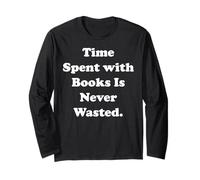 Time Spent With Books Is Never Wasted Maglia a Manica