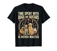 Time Spent with Dogs And Guitars Is Never Wasted Maglietta
