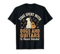 Time Spent with Dogs And Guitars Is Never Wasted Maglietta