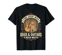 Time Spent with Dogs And Guitars Is Never Wasted Maglietta