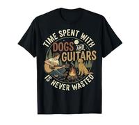 Time Spent with Dogs And Guitars Is Never Wasted Maglietta