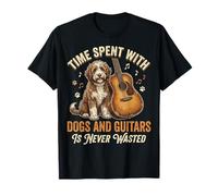 Time Spent with Dogs And Guitars Is Never Wasted Maglietta