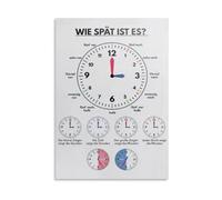 Time Telling Poster Deutsch Study Graphic