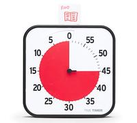 Time Timer Grande Originale 30x30cm - MAGNETICO - Conto alla rovescia visivo. Timer da 60 minuti per Aule, Riunioni, Uffici e Strumento di studio a domicilio con funzionamento silenzioso (Nero)