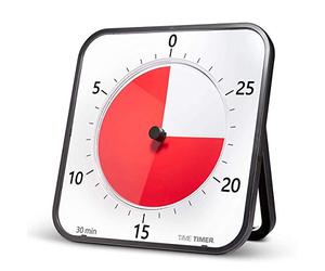 Time Timer MAX, timer analogico visivo extra grande 44x44 cm, 8 impostazioni di durata, facce timer intercambiabili, avviso opzionale, nessun rumore forte, strumento di gestione del tempo, (nero)