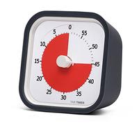 Time Timer MOD (Charcoal), un conto alla rovescia visivo di 60 minuti per aule, riunioni, bambini e aule per adulti e come strumento di educazione domestica con funzionamento silenzioso e copertura in silicone intercambiabile