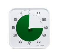 Time Timer Original - Timer per conto alla rovescia visivo da 30,5 cm, grande, 60 minuti, silenzioso, per SEL, regolazione emotiva, messa a fuoco, transizioni calme, ADHD, autismo, (verde e bianco)