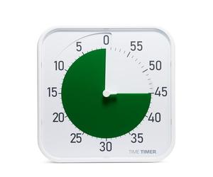 Time Timer Original - Timer per conto alla rovescia visivo da 30,5 cm, grande, 60 minuti, silenzioso, per SEL, regolazione emotiva, messa a fuoco, transizioni calme, ADHD, autismo, (verde e bianco)