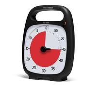 Time Timer PLUS timer analogico visivo da 60 minuti; Avviso opzionale (quadrante di controllo del volume); Funzionamento silenzioso (nessun ticchettio); Strumento di gestione del tempo (carbonio)