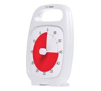 TIME TIMER PLUS Timer analogico visivo di 60 minuti (bianco) Avviso opzionale (quadrante di controllo del volume) Nessun ticchettio rumoroso; Strumento di gestione del tempo