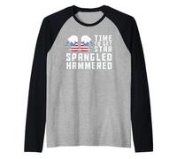 Time To Get Star Spangled Hammered America Drinking 4th July Maglia con Maniche Raglan
