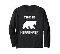 Time To Hibernate Bear - Maglia Pigiama Maglia a Manica