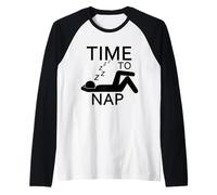 Time To Nap Maglia con Maniche Raglan