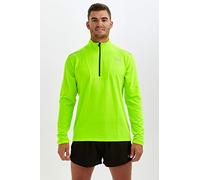 Time To Run Maglia a Maniche Lunghe da Uomo, ad Asciugatura Rapida, Termica, Leggera, con Cerniera, Corsa, Allenamento, Riscaldamento, Sport, Fitness