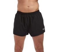 Time To Run Pantaloncini da corsa/palestra/allenamento da uomo Men’s Split Pace Spirit con fodera e tasca con cerniera Nero L