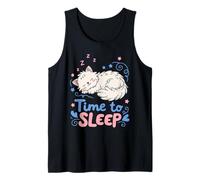 Time to Sleep Kawaii Sleepy Cat Nap Lover Canotta