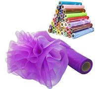 Time to Sparkle 29CM X 26M (Cadbury Purple) Rotolo Organza Tessuto Runner da Tavolo Elegante Coprisedia Fiocchi Matrimonio Poltrona Fiocchi Bomboniere