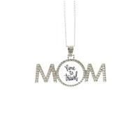 Time to Travel - Collana con citazione Art Deco Fashion per la festa della mamma, regalo per mamma, nonna, regalo di compleanno, Medio