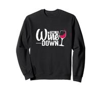 Time to Wine Down Bicchiere da Vino Felpa